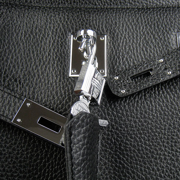 Replica Hermes Jypsiere Fjord Leather Messenger Bag Black H6508 - 1:1 Copy - Click Image to Close
